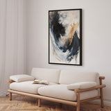 Håndlavet maleri med ramme - Shadowfall - Mixed media