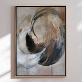 Håndlavet maleri med ramme - Dark Tide - Mixed media