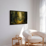 Håndlavet maleri med ramme - Dark Forest - Mixed media