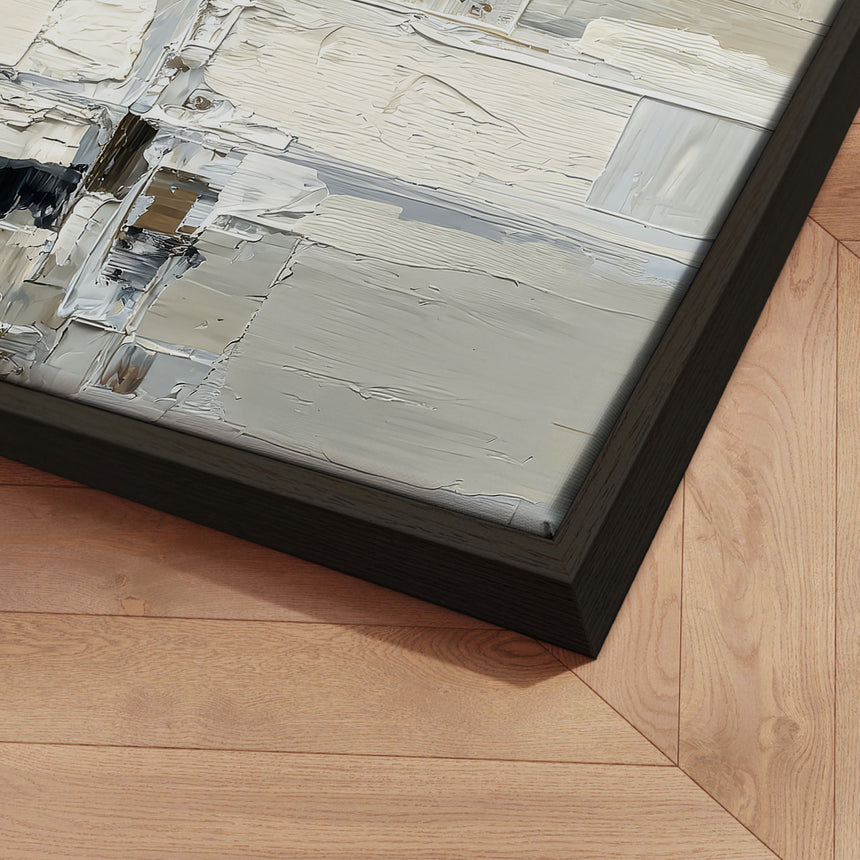 Håndlavet maleri med ramme - Pastel Construction II - Mixed media