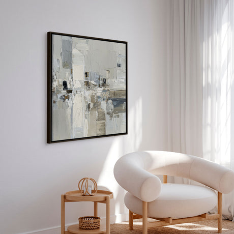 Håndlavet maleri med ramme - Pastel Construction II - Mixed media