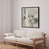 Håndlavet maleri med ramme - Pastel Construction II - Mixed media