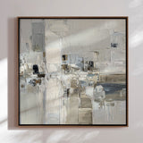 Håndlavet maleri med ramme - Pastel Construction II - Mixed media