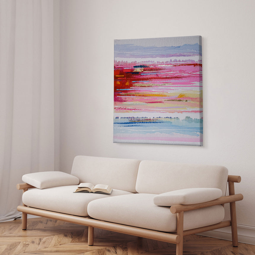 Håndlavet maleri - Blurred Horizon - Mixed media - Incado