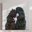 Håndlavet maleri - Lovebirds - Mixed media - Incado