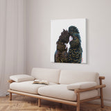 Håndlavet maleri - Lovebirds - Mixed media - Incado