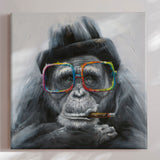 Håndlavet maleri - Joe The Gorilla - Mixed media - Incado