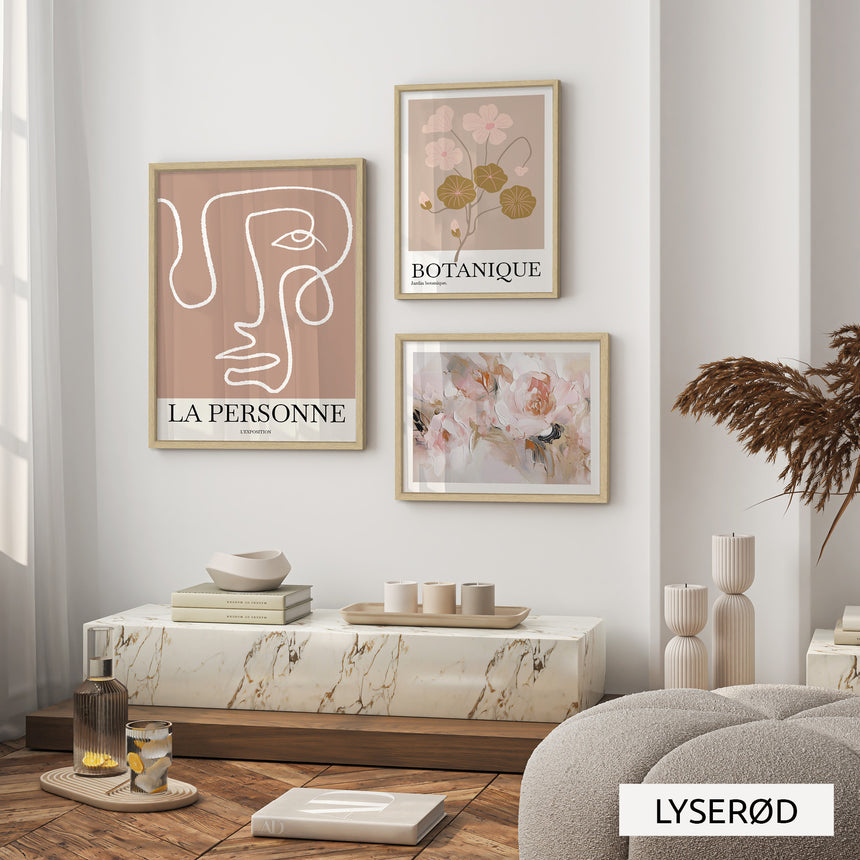 Billedvæg m. rammer og plakater - Elegance - Incado