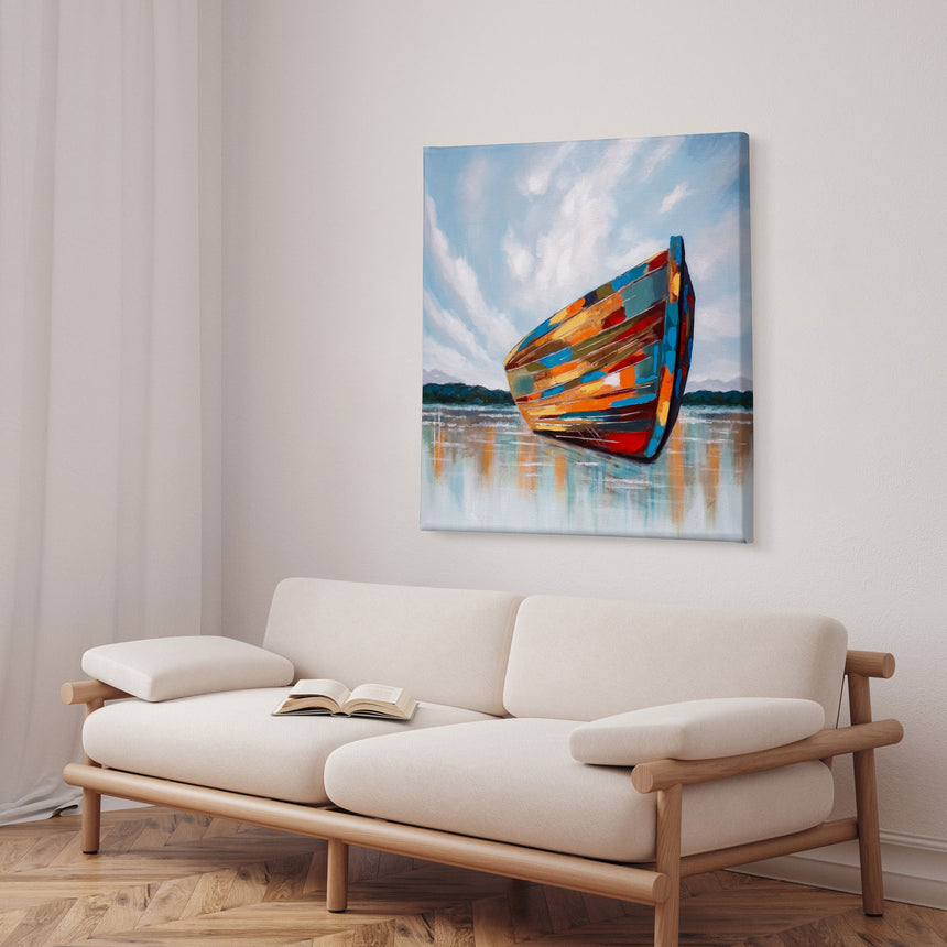 Håndlavet maleri - Boat in Perspective - Incado