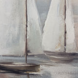 Håndlavet maleri med sort ramme - Windjammer - Mixed media - Incado