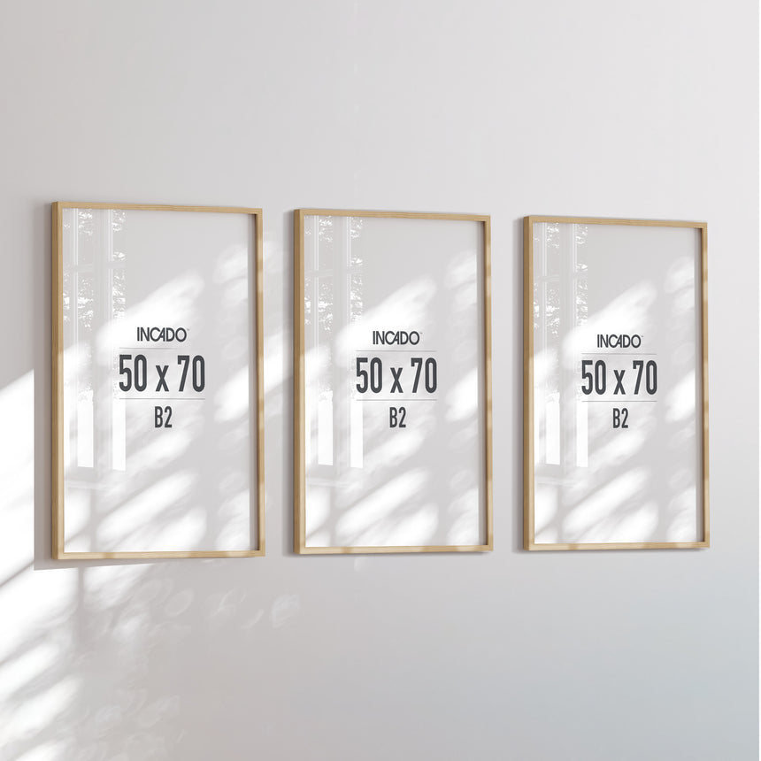 Billedvæg m. rammer og plakater - Line - Incado