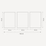 Billedvæg m. rammer og plakater - Line - Incado