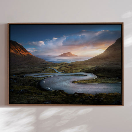 Lærredstryk - Nordradalur Sunset - Mads Iversen