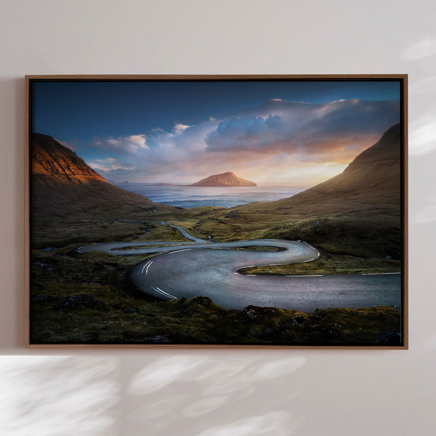 Lærredstryk - Nordradalur Sunset - Mads Iversen