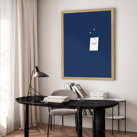 Opslagstavle med egetræsramme - Dark Blue - Incado