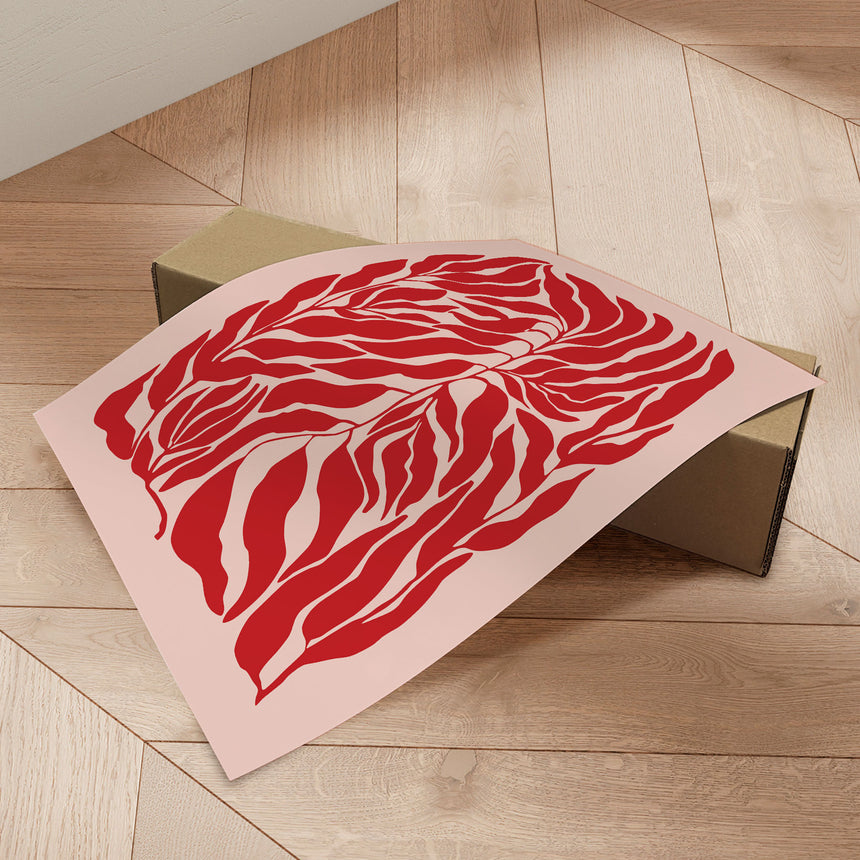 Plakat - Red Leaf Harmony - Elena Ristova - Incado
