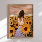 Plakat - Sunflower Solitude - Goed Blauw - Incado