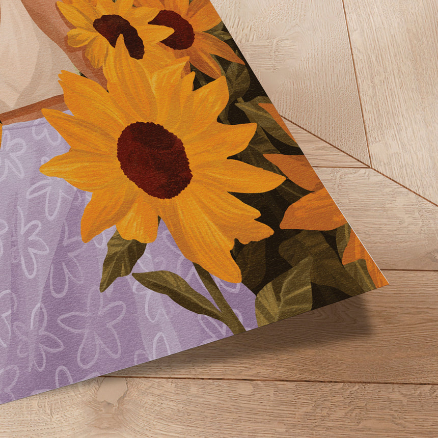 Plakat - Sunflower Solitude - Goed Blauw - Incado