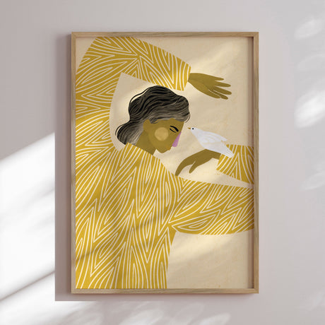 Plakat - The Woman With a Bird - Bea Müller - Incado
