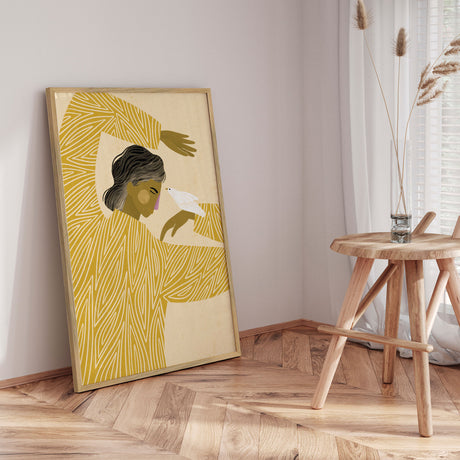 Plakat - The Woman With a Bird - Bea Müller - Incado