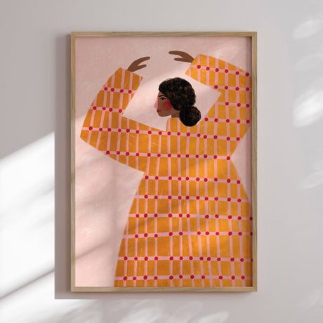 Plakat - The Woman With the Checked Dress - Bea Müller - Incado