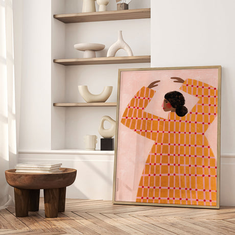 Plakat - The Woman With the Checked Dress - Bea Müller - Incado