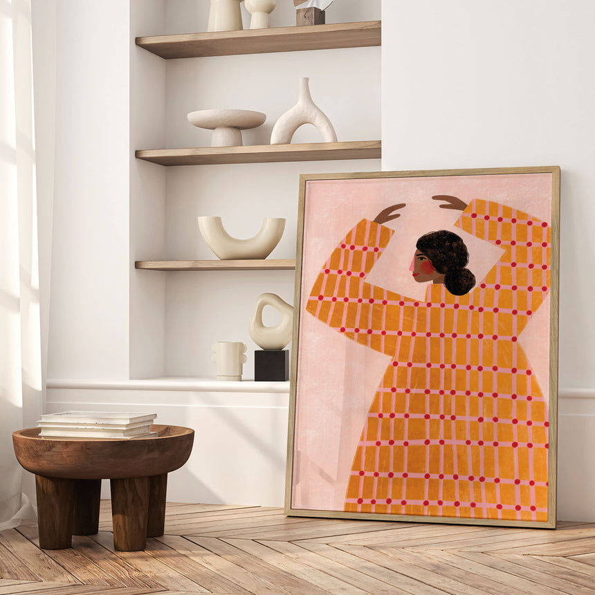Plakat - The Woman With the Checked Dress - Bea Müller - Incado