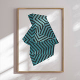 Plakat - Zen Stone IV. (blue version) - Paulina Vårregn - Incado