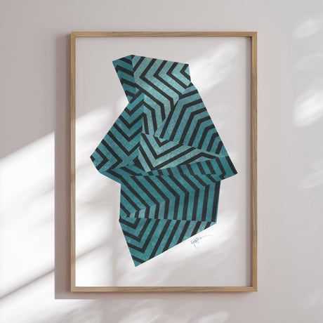 Plakat - Zen Stone IV. (blue version) - Paulina Vårregn - Incado