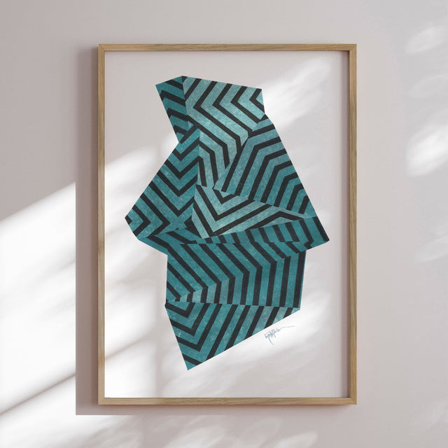 Plakat - Zen Stone IV. (blue version) - Paulina Vårregn - Incado