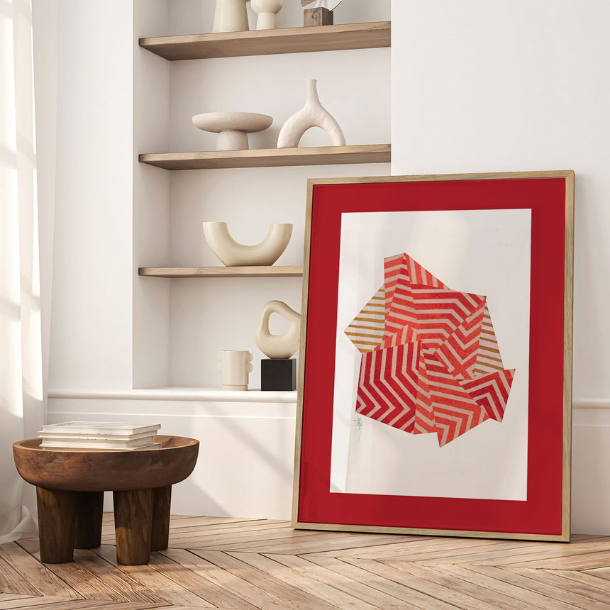 Plakat - Zen Stone VI. (red version) - Paulina Vårregn - Incado