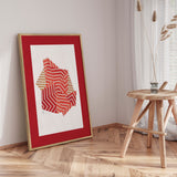 Plakat - Zen Stone VI. (red version) - Paulina Vårregn - Incado