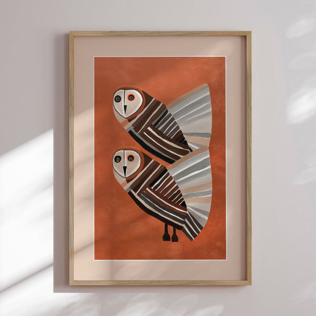 Plakat - Striped Owls Gaze - City Art - Incado