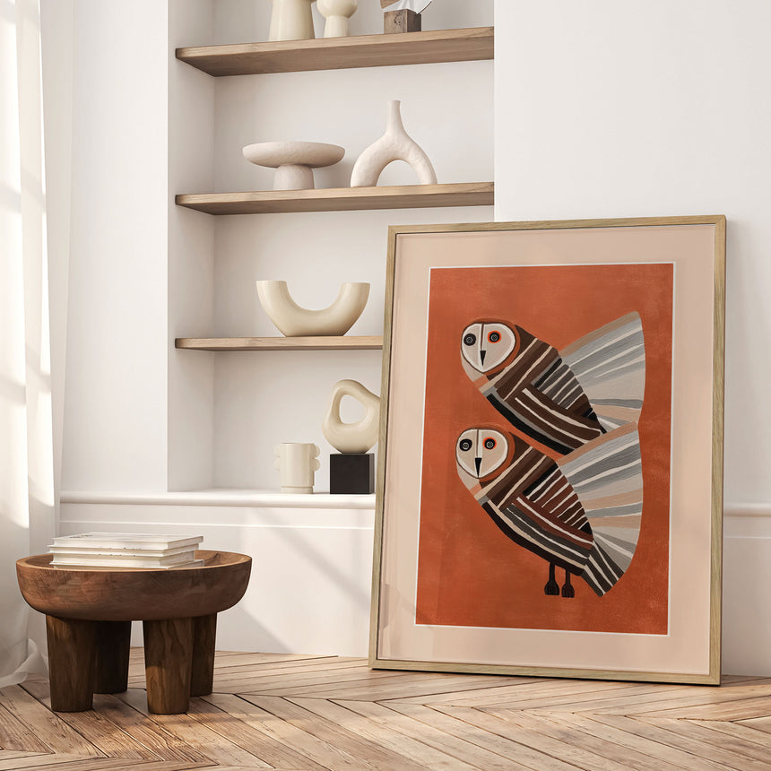 Plakat - Striped Owls Gaze - City Art - Incado