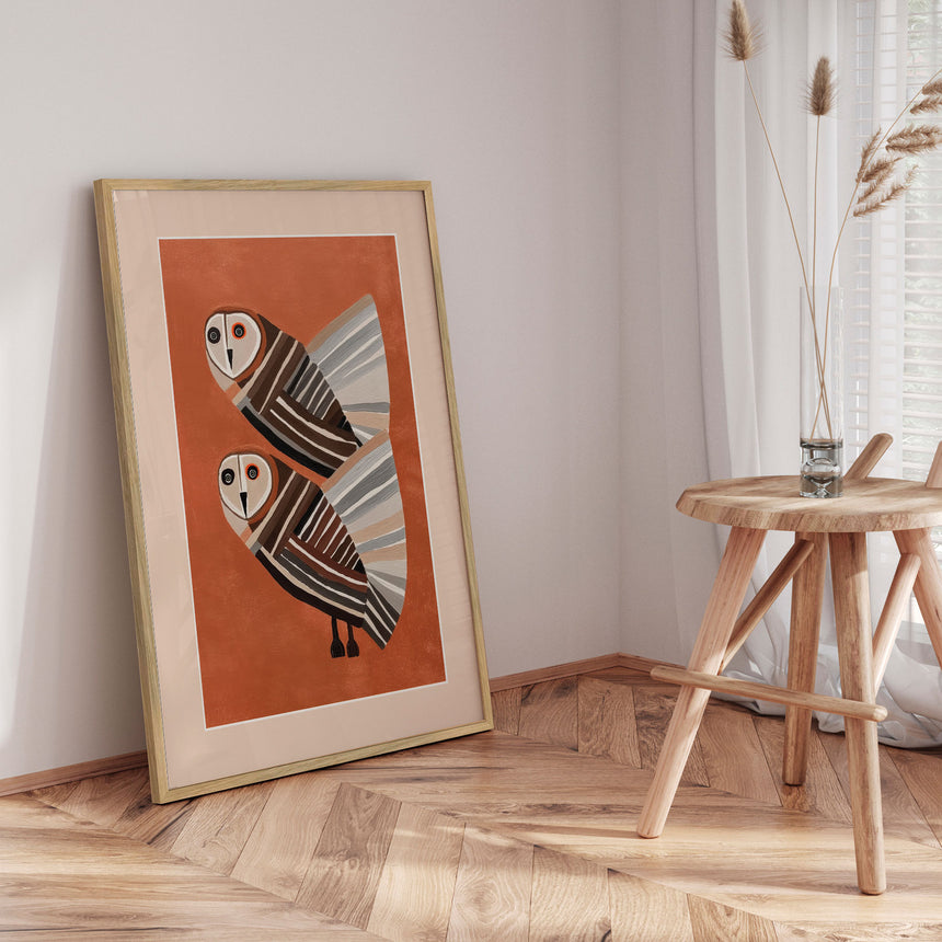Plakat - Striped Owls Gaze - City Art - Incado