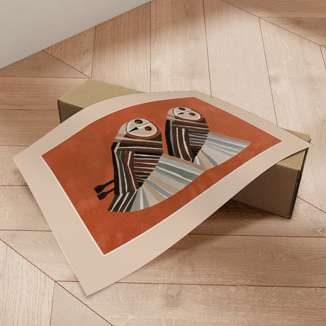Plakat - Striped Owls Gaze - City Art - Incado