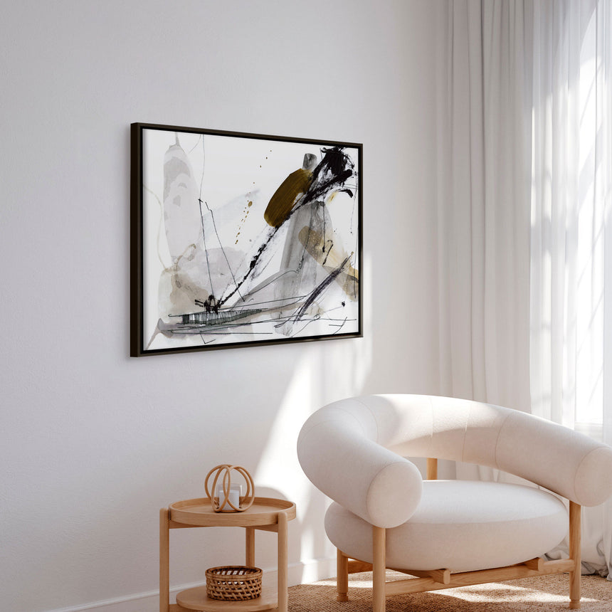 Håndlavet maleri med ramme - Lighthouse - Dan Hobday - Mixed media