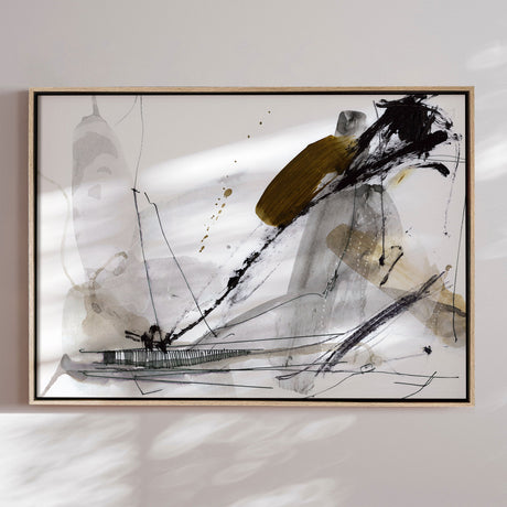 Håndlavet maleri med ramme - Lighthouse - Dan Hobday - Mixed media