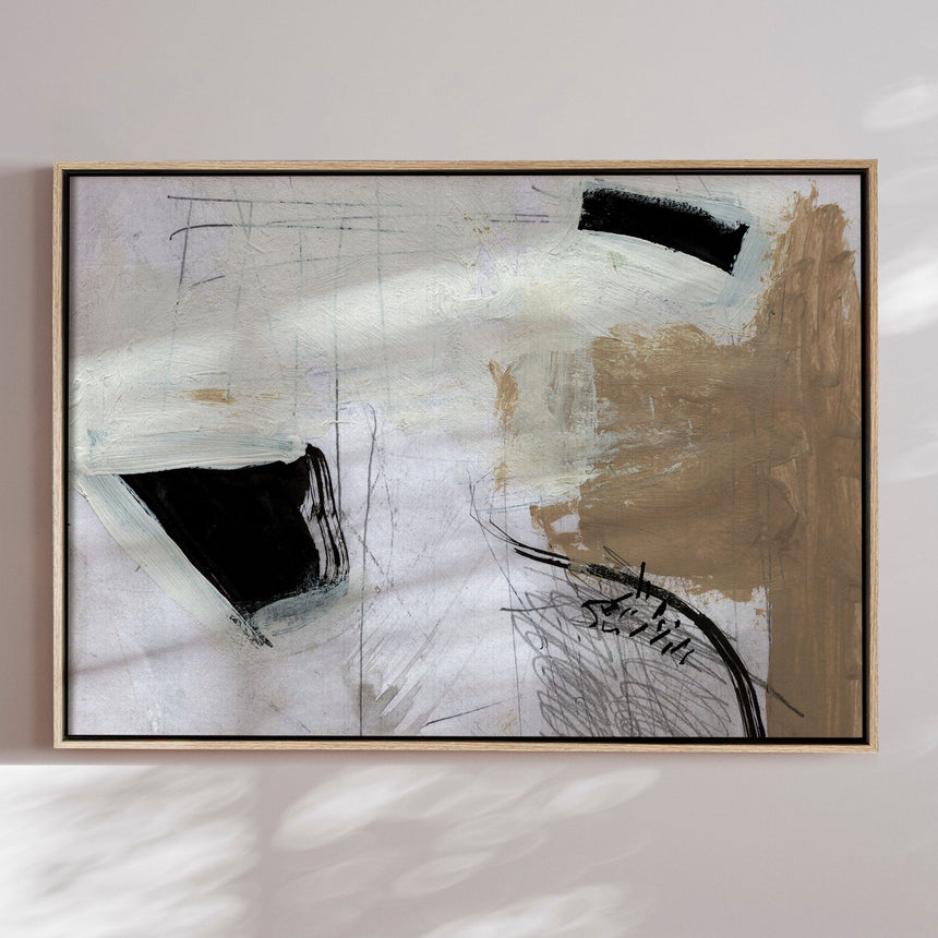 Håndlavet maleri med ramme - Motion - Dan Hobday - Mixed media