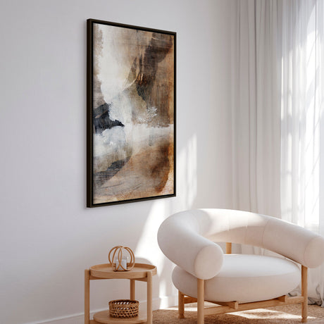 Håndlavet maleri med ramme - Abstract Earthquake - Dan Hobday - Mixed media