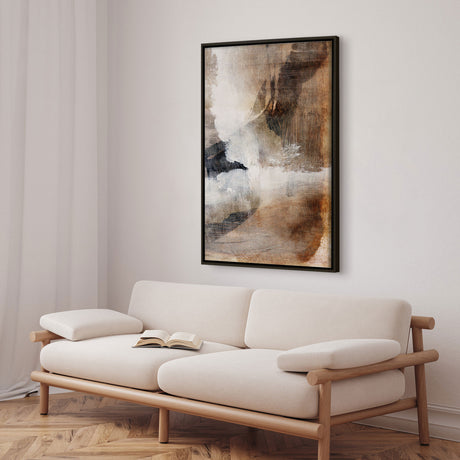 Håndlavet maleri med ramme - Abstract Earthquake - Dan Hobday - Mixed media