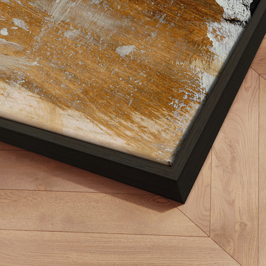 Håndlavet maleri med ramme - Underneath - Dan Hobday - Mixed media