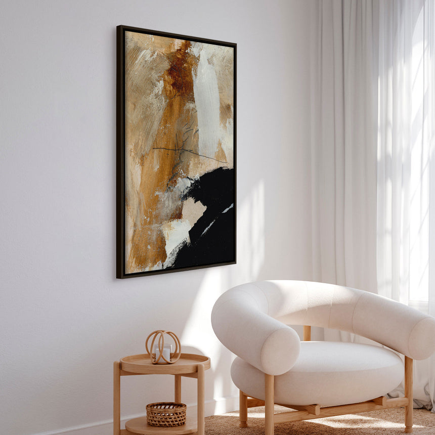 Håndlavet maleri med ramme - Underneath - Dan Hobday - Mixed media