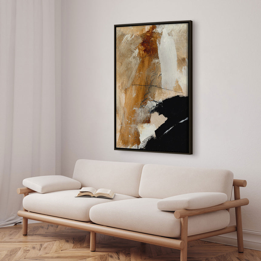 Håndlavet maleri med ramme - Underneath - Dan Hobday - Mixed media