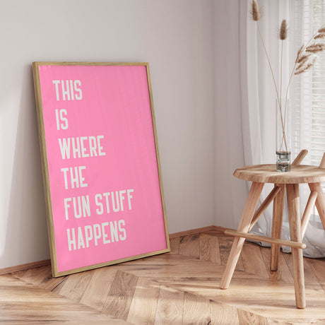 Plakat - Fun Zone Awaits - Athene Fritsch