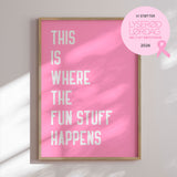 Plakat - Fun Zone Awaits - Athene Fritsch