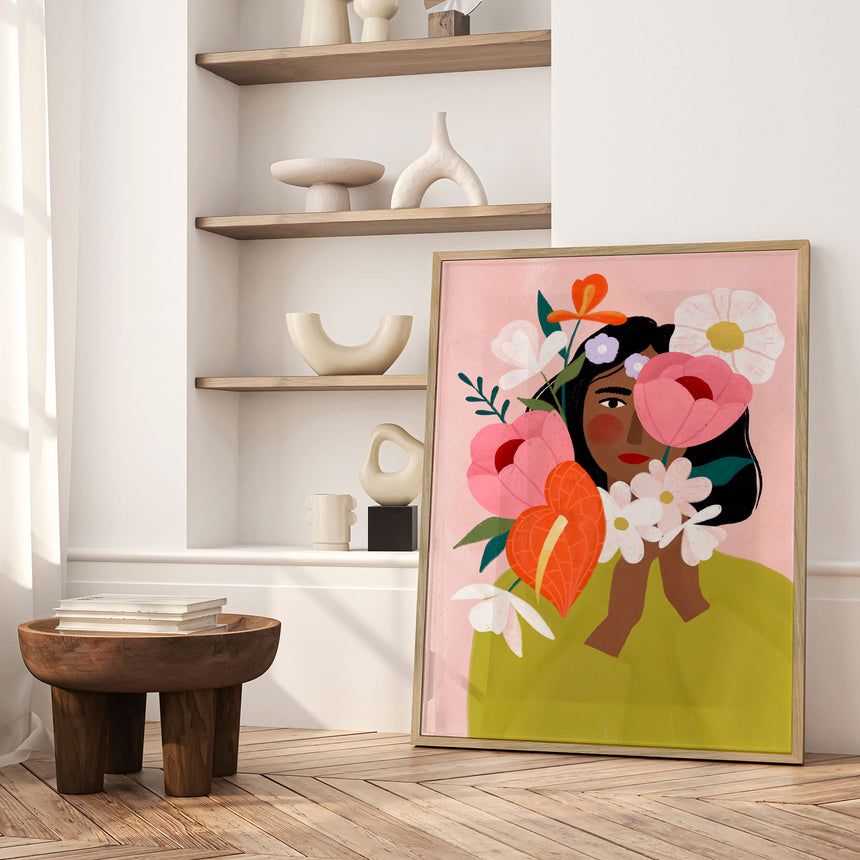 Plakat - Flower Lady - Bea Müller