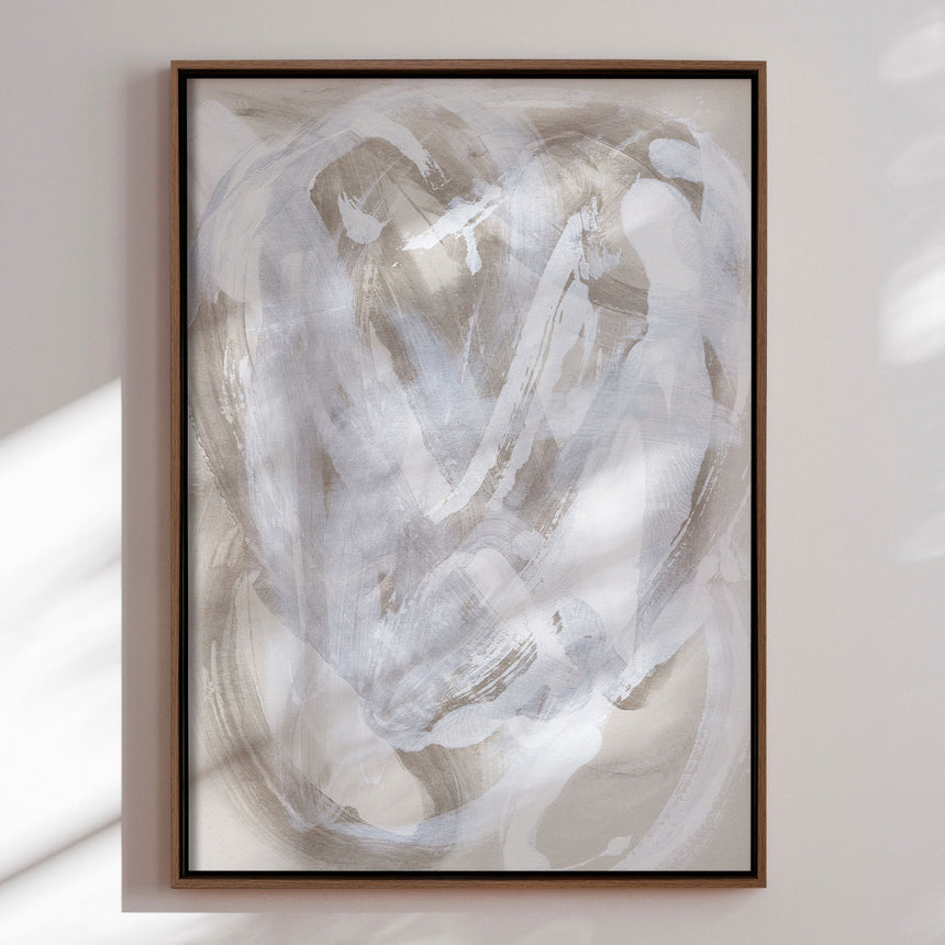Håndlavet maleri med ramme - Abstract Brush Strokes 146 - Mareike Böhmer - Mixed media