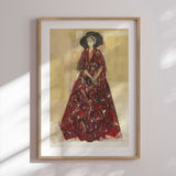 Plakat - Elegant Woman with Hat - Ute Rathmann