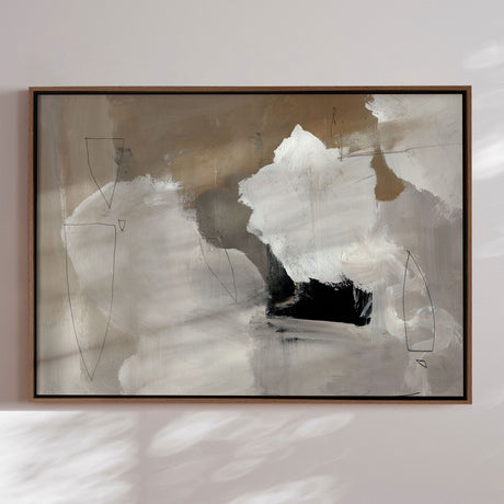 Håndlavet maleri med ramme - Dolomite - Dan Hobday - Mixed media